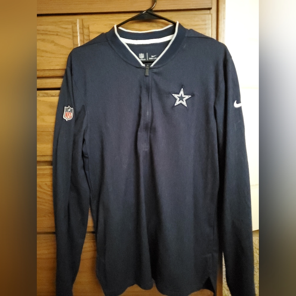 Dallas Cowboys Men's Nike Sideline Coaches Half Zip Jacket Size Small